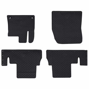 vidaXL Autofu&szlig;matte 4 pcs Schwarz Gummi