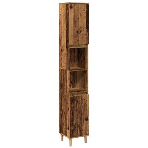 vidaXL Badschrank Altholz-Optik 30x30x190 cm Holzwerkstoff