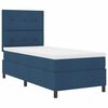 vidaXL Boxspringbett mit Matratze mit Kopfteil Blau 80 x 200 cm Stoff