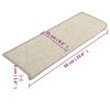 vidaXL Stufenmatten 15 Stk. 65x21x4 cm Silber Rechteckiger Rand