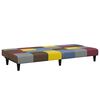 vidaXL Schlafsofa 2-Sitzer mit Fu&szlig;hocker Patchwork Stoff