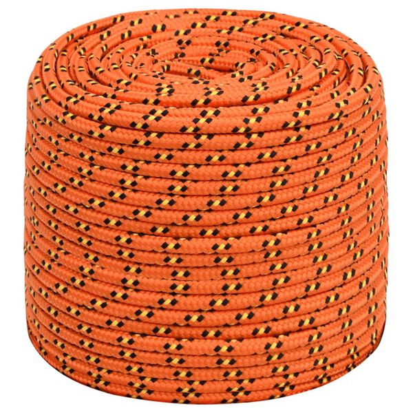 vidaXL Bootsseil Orange 8 mm 25 m Polypropylen