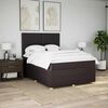 vidaXL Boxspringbett mit Matratze Dunkelbraun 140x190 cm Stoff