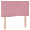 vidaXL LED Kopfteil Rosa 80 cm Samt