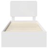 vidaXL Bettrahmen mit Kopfteil Wei&szlig; 90 x 190 cm Holzwerkstoff