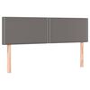 vidaXL Boxspringbett mit Matratze Grau 140x190 cm Kunstleder