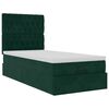vidaXL Ottoman-Bett mit Matratzen Dunkelgr&uuml;n 80x200 cm Samt