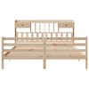 vidaXL Massivholzbett mit Regal ohne Matratze 180x200 cm Kiefernholz