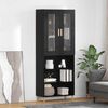 vidaXL Highboard Schwarz Eichen-Optik 69,5 x 34 x 180 cm