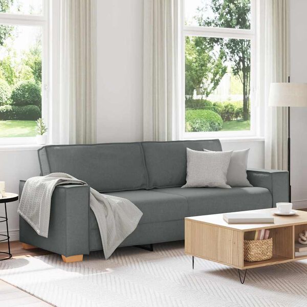 vidaXL 3-Sitzer-Sofa Dunkelgrau 180 cm Stoff