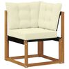 vidaXL Outdoor-Sofagarnitur mit Kissen 8 pcs Natur und Creme