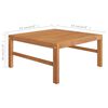 vidaXL 6-tlg. Garten-Lounge-Set mit Creme Kissen Massivholz Teak