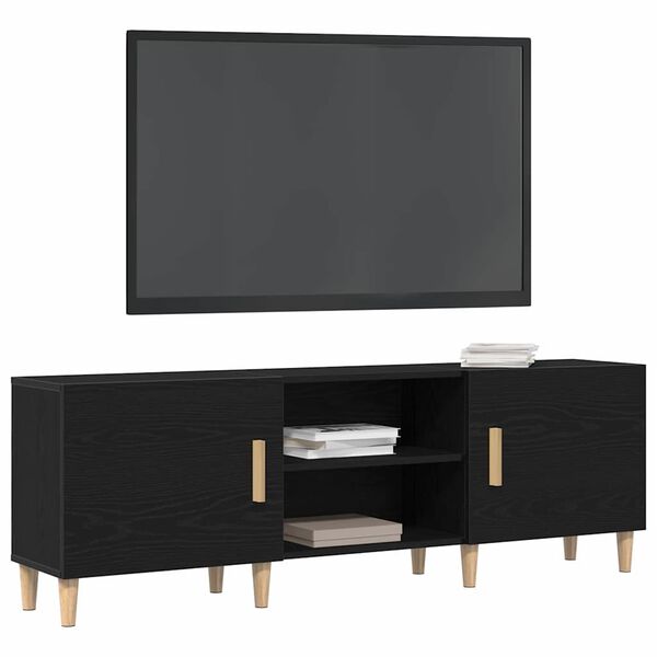 vidaXL TV-Schr&auml;nk Schwarz Eichen-Optik 150 x 30 x 50 cm Holzwerkstoff
