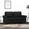 vidaXL 2-Sitzer-Sofa Schwarz 120 cm Kunstleder