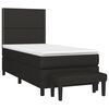 vidaXL Boxspringbett mit Matratze Schwarz 100x200 cm Stoff