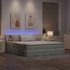 vidaXL Bett mit Stauraum und LED Hellgrau 160 x 200 cm Samt