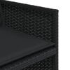 vidaXL 9-tlg. Garten-Essgruppe mit Kissen Schwarz Poly Rattan