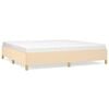 vidaXL Bettgestell ohne Matratze Creme 200x200 cm Stoff