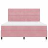 vidaXL Boxspringbett mit Matratze mit Kopfteil Rosa 180 x 200 cm Stoff