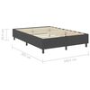 vidaXL Boxspringbett Dunkelgrau Stoff 160x200 cm