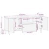 vidaXL TV-Schrank Hellgrau 105x33,5x46 cm Massivholz Mango
