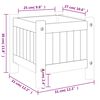 vidaXL Pflanzk&uuml;bel mit Einlage 31x31x30 cm Massivholz Akazie