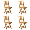 vidaXL Au&szlig;en Bistro-St&uuml;hle mit Kissen 4 pcs Natur 40 x 42 x 85 cm