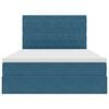 vidaXL Bett mit Stauraum und LED mit LED Dunkelblau 140 x 190 cm Samt
