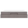 vidaXL Bettgestell mit Matratze mit Matratze 2 pcs Taupe Stoff