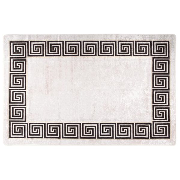 vidaXL Teppich Waschbar 80x150 cm Hellbeige Rutschfest