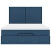 vidaXL Ottoman-Bett mit Matratze Blau 140x200 cm Stoff