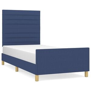 vidaXL Bettgestell ohne Matratze Blau 80x200 cm Stoff