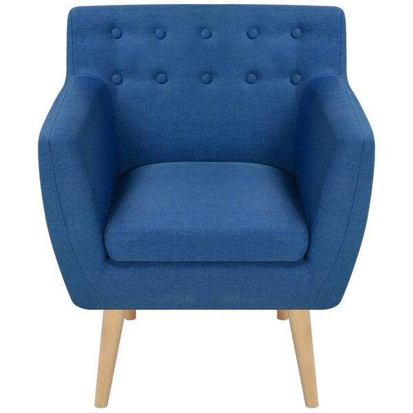 vidaXL Sessel Blau Stoff