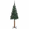 vidaXL Schlanker Weihnachtsbaum mit 150 LEDs mit St&auml;nder Gr&uuml;n 150 cm