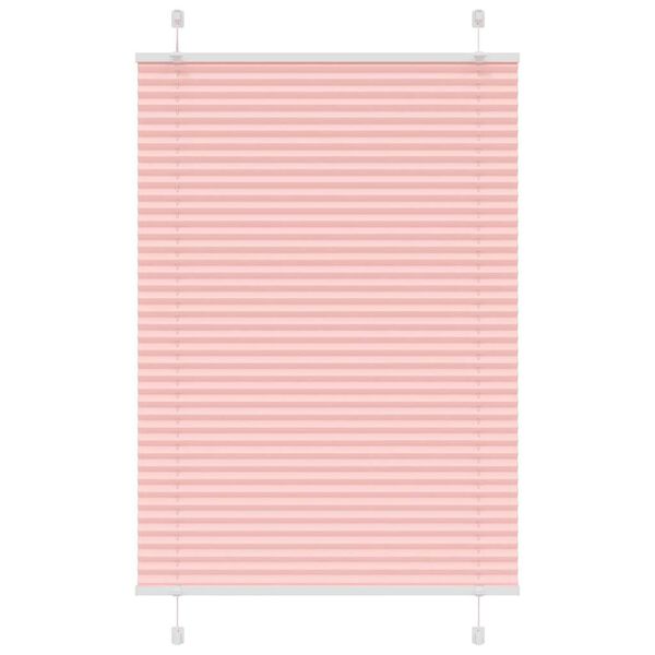 vidaXL Plissee Rosa 100x100 cm Stoffbreite 99,4 cm Polyester
