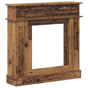 vidaXL Kaminumrandung Altholz 102 x 26 x 100 cm Holzwerkstoff