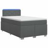 vidaXL Boxspringbett mit Matratze und LED Dunkelgrau 120 x 190 cm
