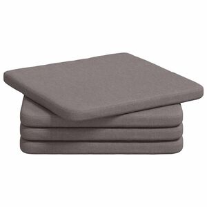 vidaXL Sitzkissen 4 stk. Stoff Taupe 40 x 40 x 3 cm
