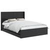 vidaXL Bettgestell mit Stauraum und Kopfteil Schwarz 150 x 200 cm