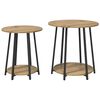 vidaXL Beistelltisch-Set 2 Stk. Artisan Eiche und Schwarz