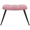 vidaXL Relaxsessel mit Hocker Rosa Samt