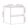vidaXL Waschbeckenunterschrank Betongrau 41x38,5x45 cm Holzwerkstoff