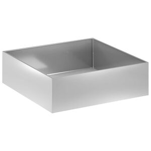 vidaXL Garten-Pflanzgef&auml;&szlig; Silber 80 x 80 x 30 cm Verzinkter Stahl