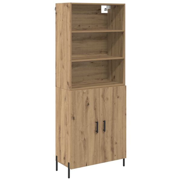 vidaXL Highboard Artisan-Eiche 69,5 x 32,5 x 180 cm Holzwerkstoff