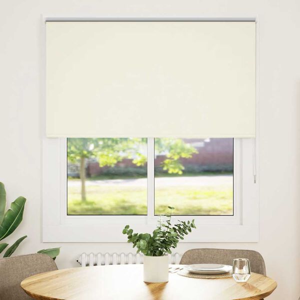 vidaXL Verdunkelungsrollo Cremewei&szlig; 120x130cm Stoffbreite 116,6cm