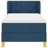 vidaXL Boxspringbett mit Matratze mit Kopfteil Blau 80 x 200 cm Stoff