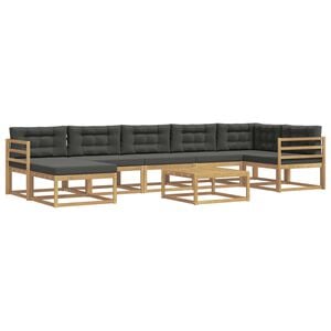 vidaXL Outdoor-Sofagarnitur 8 stk. Wei&szlig; und Anthrazit