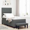 vidaXL Boxspringbett mit Matratze Dunkelgrau 90 x 190 cm Stoff
