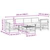 vidaXL Garten-Lounge-Set 6 pcs Wachsbraun Massives Kiefernholz