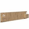 vidaXL Kopfteil mit Schrank 3 pcs Artisan-Eiche Holzwerkstoff